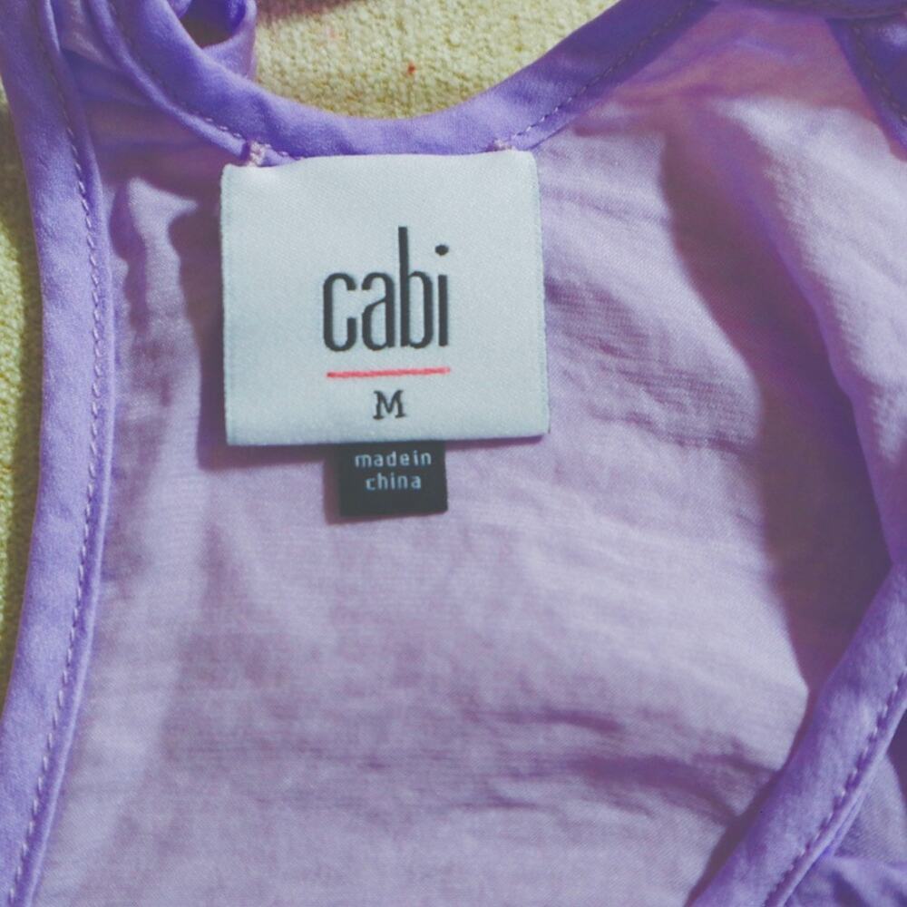 Cabi Size M Scallop Cutout Sleeveless Top 5909 Tank Lavender - Picture 9 of 11